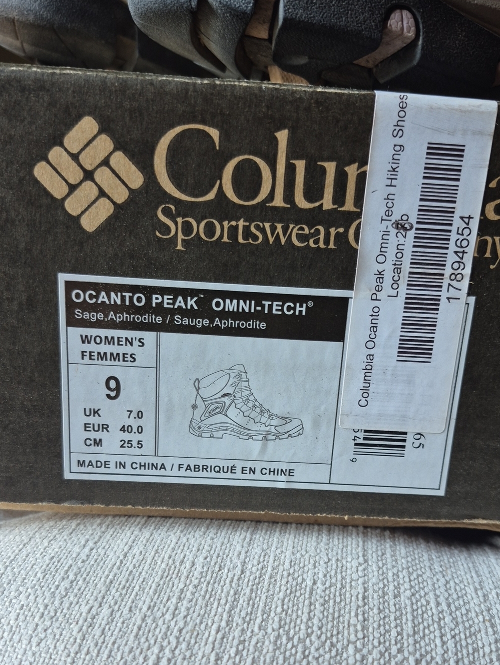 Columbia Peak Omni Tech Hiking Boots Sz.9 Excellent Condition! - Picture 2 of 8